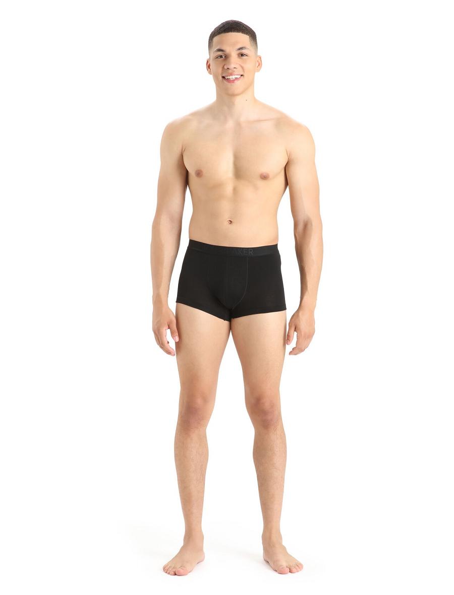 Icebreaker Cool-Lite™ Merino Anatomica Trunks Férfi Fehérnemű Fekete | HU 1290MQZA